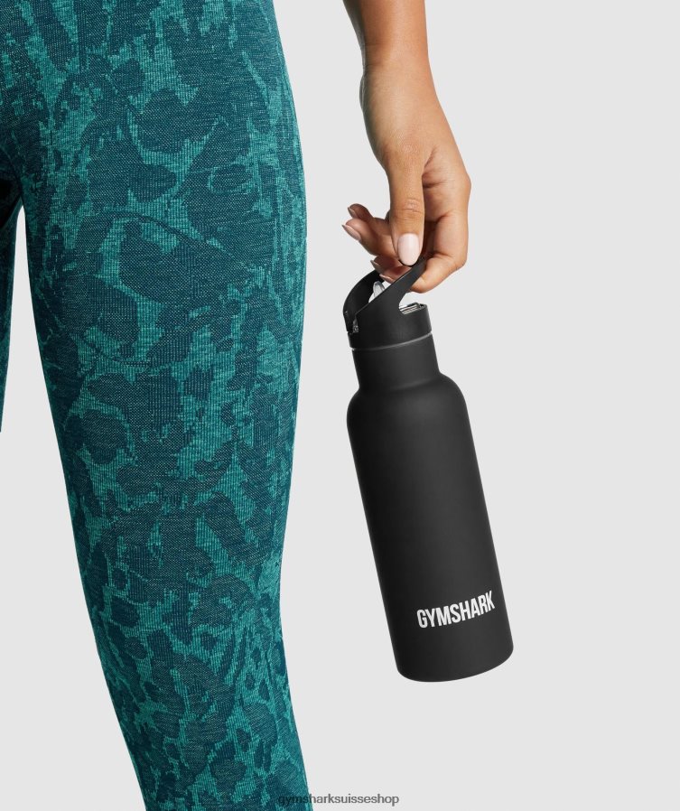 ch Gymshark unisexe bouteille d'eau à paille rabattable noir 02FP6T1115 accessoires