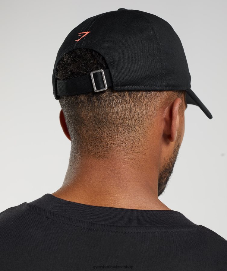 ch Gymshark unisexe casquette de baseball gmshk noir/orange solstice 02FP6T1126 accessoires