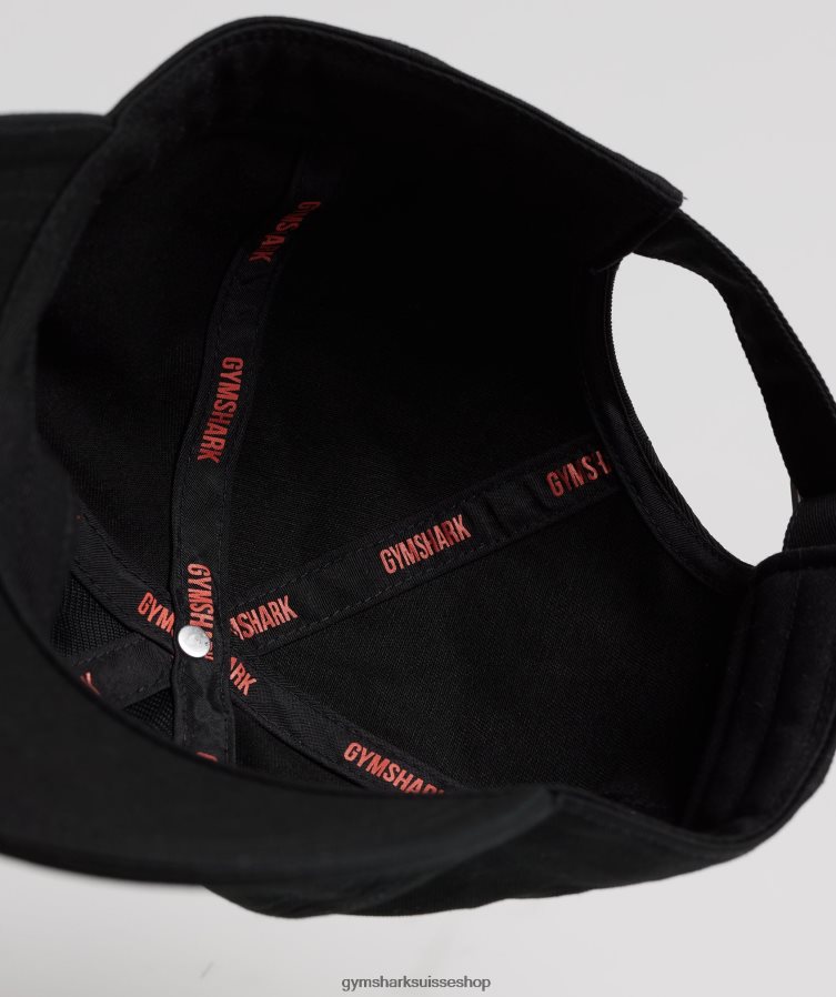 ch Gymshark unisexe casquette de baseball gmshk noir/orange solstice 02FP6T1126 accessoires