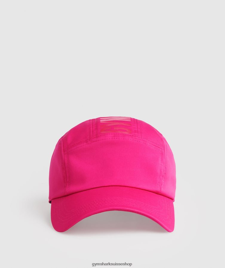 ch Gymshark unisexe casquette à logo 5 panneaux rose magenta 02FP6T1132 accessoires