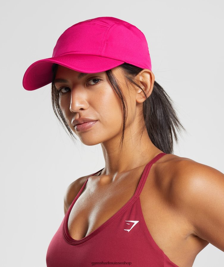 ch Gymshark unisexe casquette à logo 5 panneaux rose magenta 02FP6T1132 accessoires