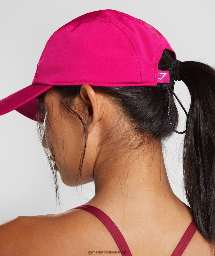 ch Gymshark unisexe casquette à logo 5 panneaux rose magenta 02FP6T1132 accessoires