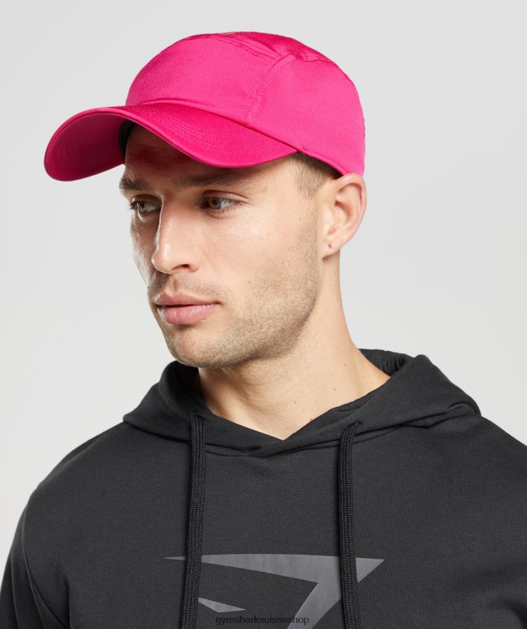 ch Gymshark unisexe casquette à logo 5 panneaux rose magenta 02FP6T1132 accessoires