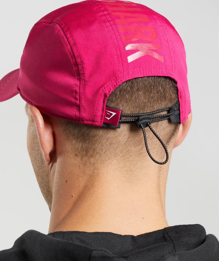 ch Gymshark unisexe casquette à logo 5 panneaux rose magenta 02FP6T1132 accessoires