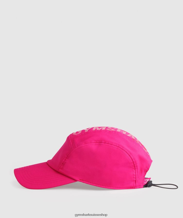 ch Gymshark unisexe casquette à logo 5 panneaux rose magenta 02FP6T1132 accessoires