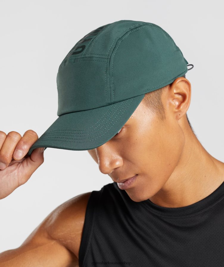ch Gymshark unisexe casquette à logo 5 panneaux vert obsidienne 02FP6T1131 accessoires