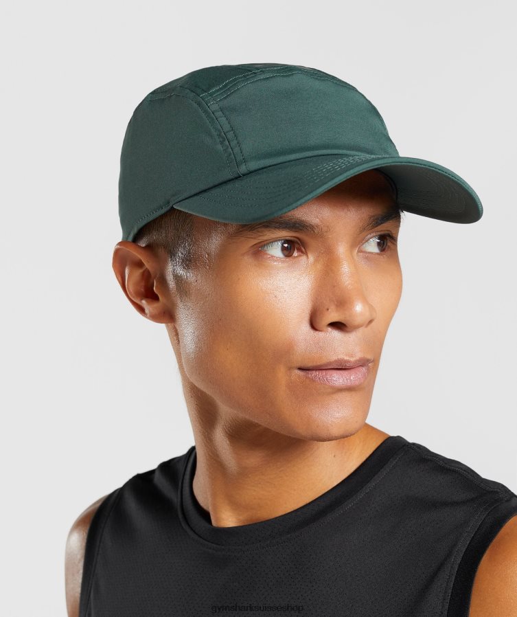 ch Gymshark unisexe casquette à logo 5 panneaux vert obsidienne 02FP6T1131 accessoires