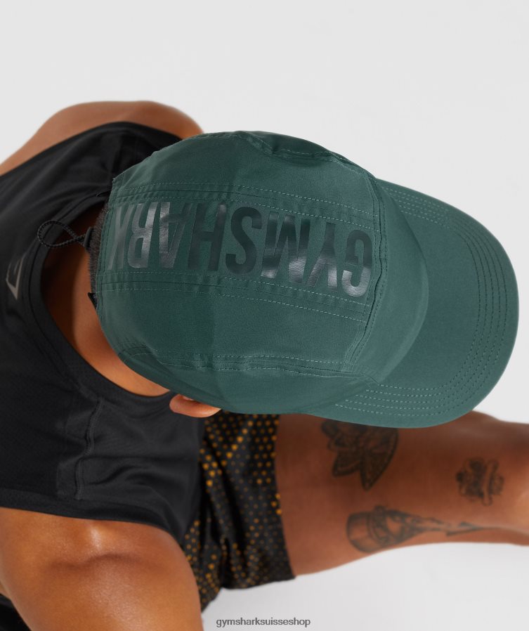 ch Gymshark unisexe casquette à logo 5 panneaux vert obsidienne 02FP6T1131 accessoires
