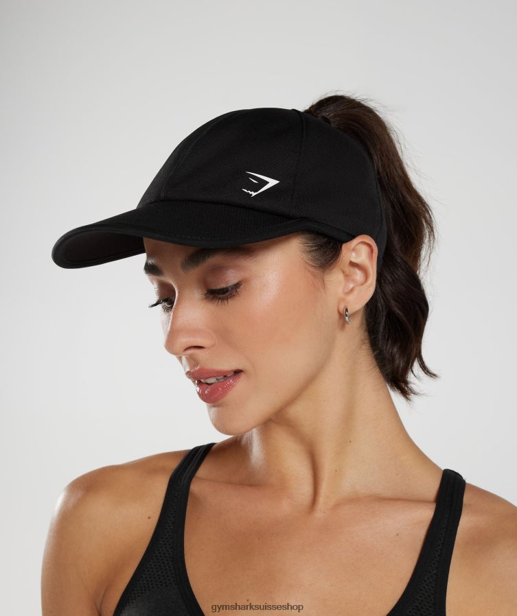 ch Gymshark unisexe casquette queue de cheval noir 02FP6T1125 accessoires