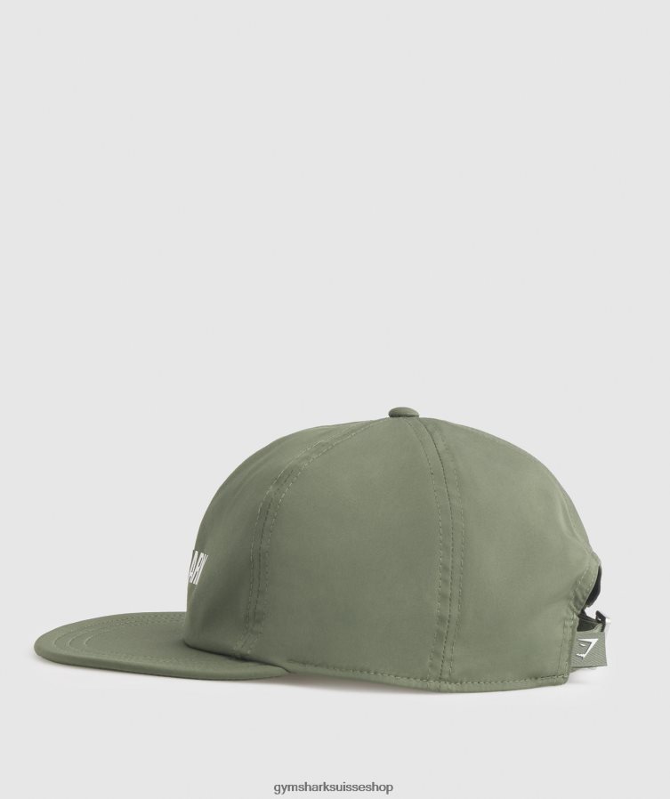 ch Gymshark unisexe casquette à visière plate noyau d\'olive 02FP6T1135 accessoires