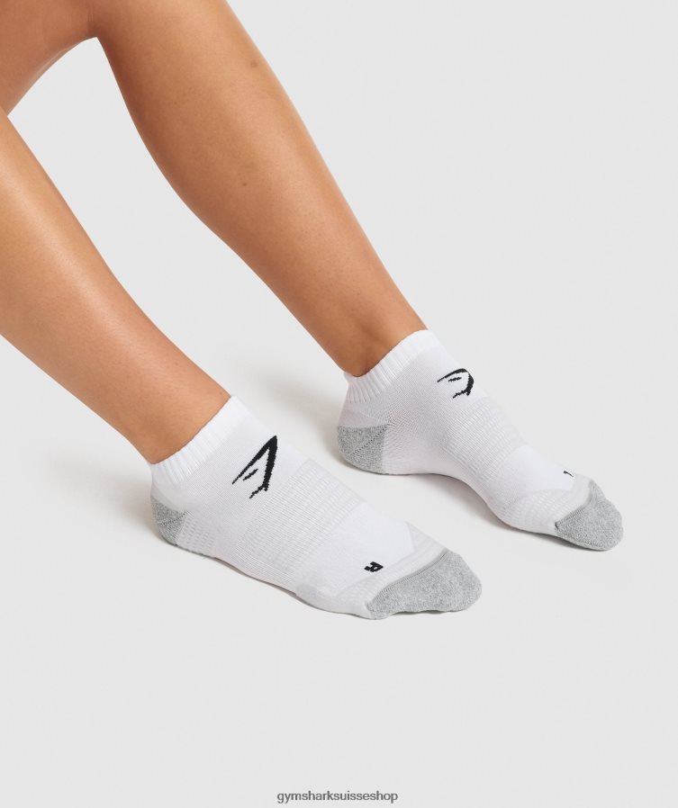 ch Gymshark unisexe chaussettes de performance à la cheville blanc 02FP6T1106 accessoires