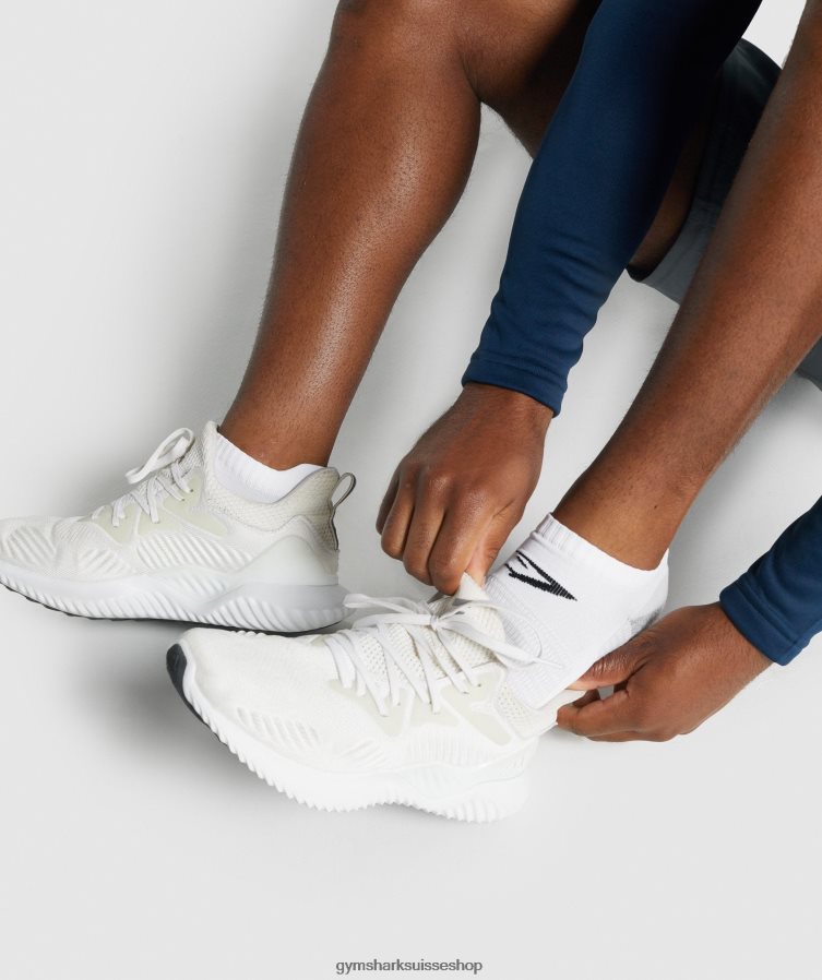 ch Gymshark unisexe chaussettes de performance à la cheville blanc 02FP6T1106 accessoires