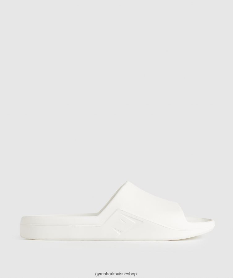 ch Gymshark unisexe diapositives du jour de repos blanc cassé 02FP6T1063 accessoires