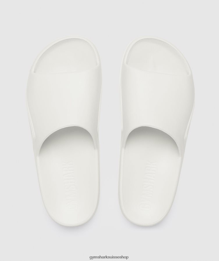 ch Gymshark unisexe diapositives du jour de repos blanc cassé 02FP6T1063 accessoires