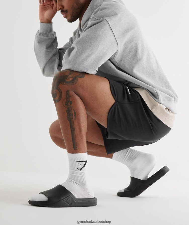 ch Gymshark unisexe diapositives du jour de repos noir 02FP6T1062 accessoires