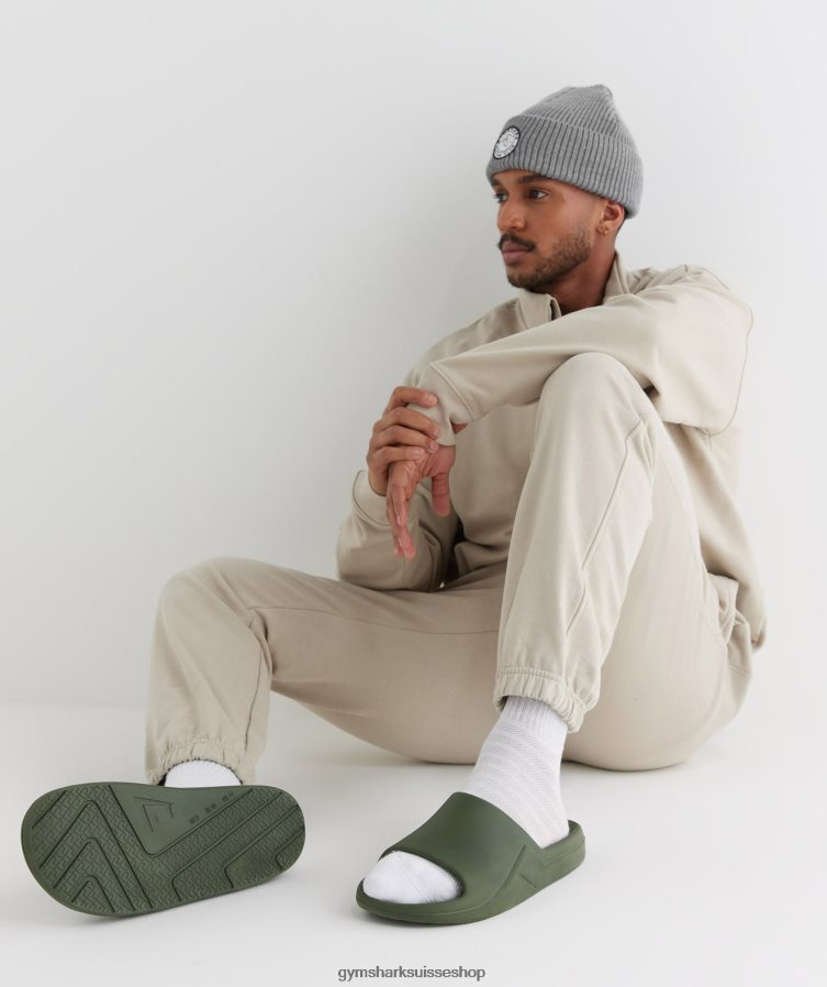 ch Gymshark unisexe diapositives du jour de repos noyau d\'olive 02FP6T1065 accessoires