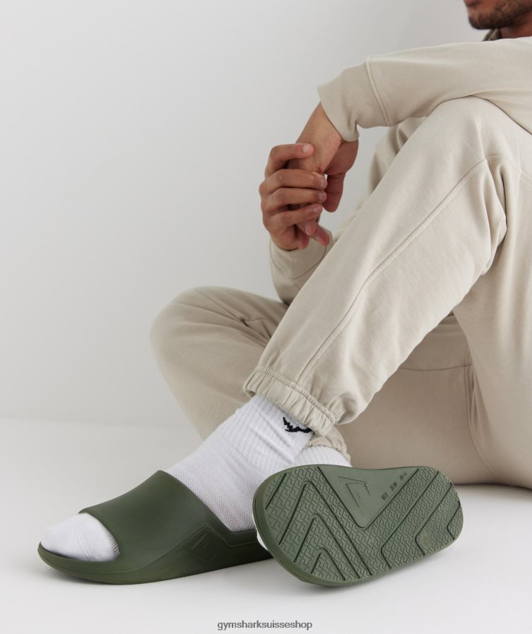 ch Gymshark unisexe diapositives du jour de repos noyau d\'olive 02FP6T1065 accessoires