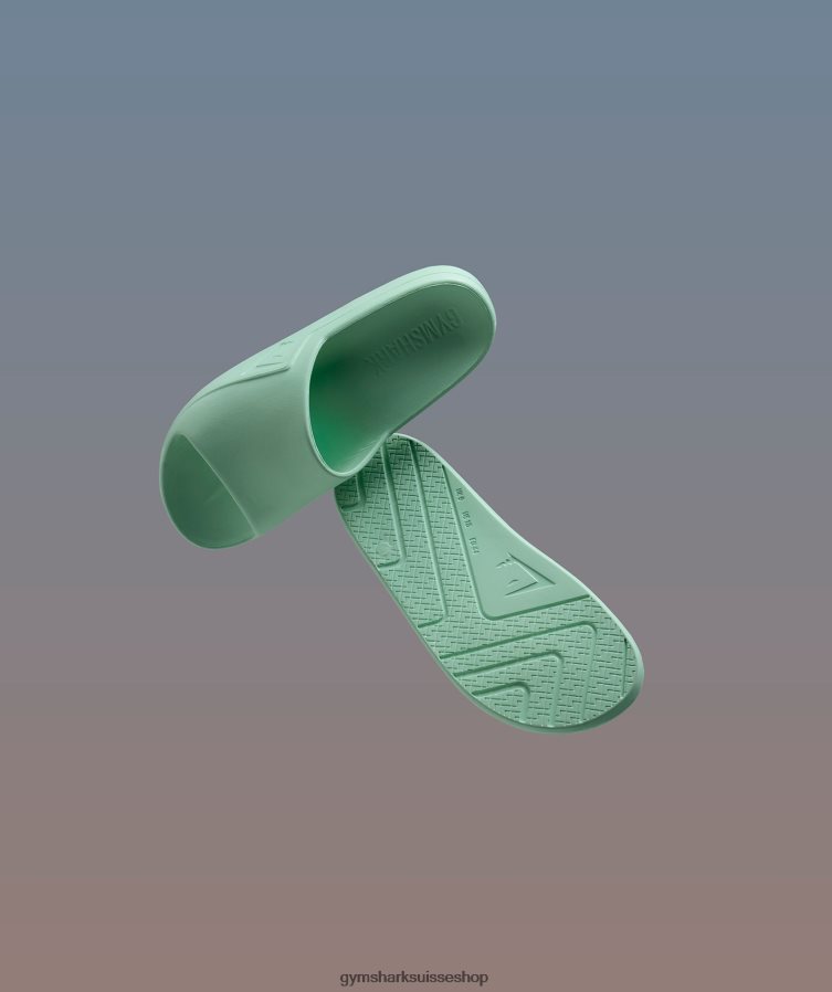 ch Gymshark unisexe diapositives du jour de repos vert pastel 02FP6T1064 accessoires