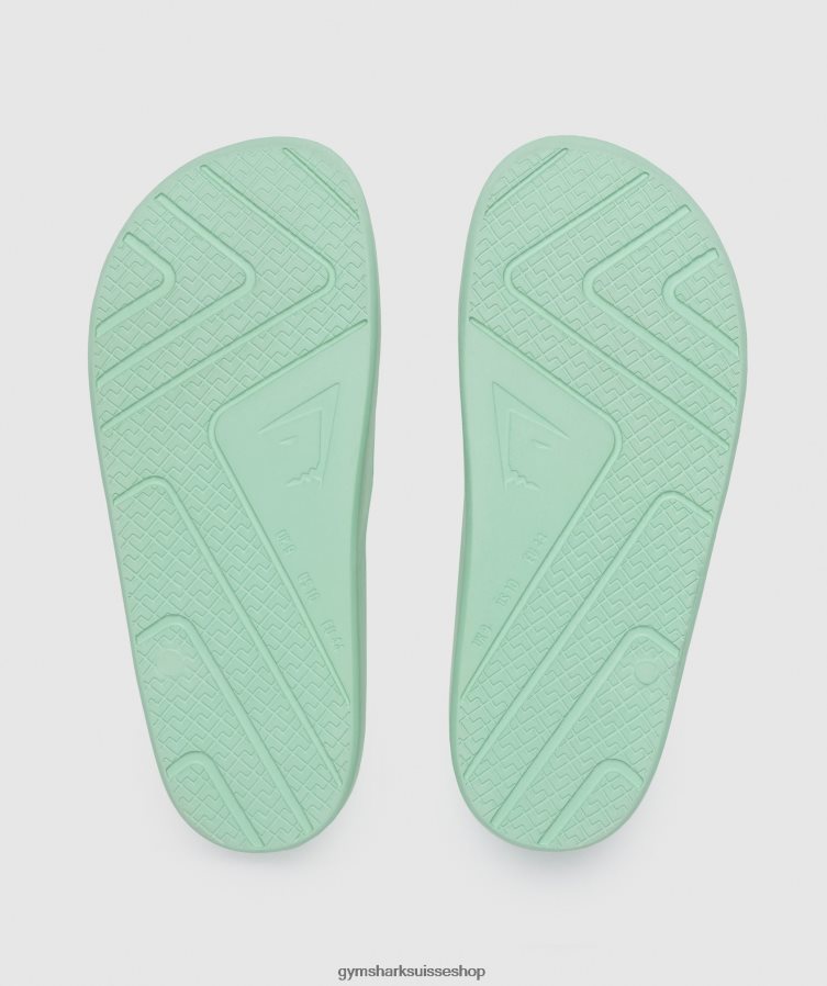 ch Gymshark unisexe diapositives du jour de repos vert pastel 02FP6T1064 accessoires