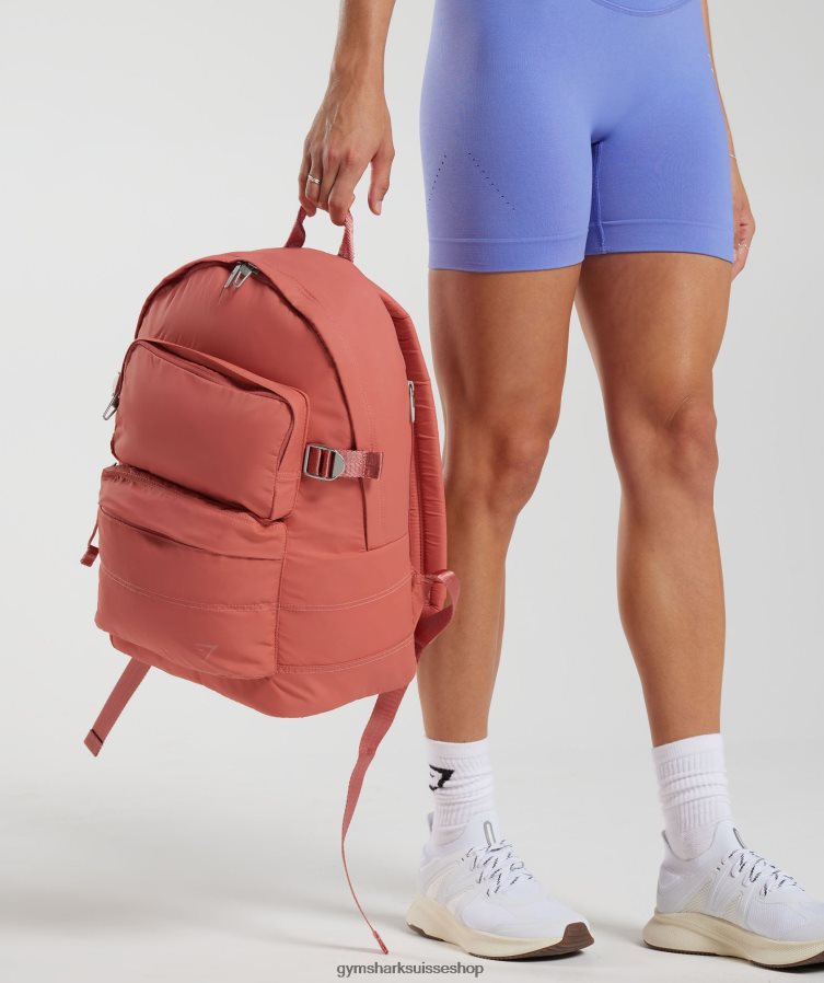 ch Gymshark unisexe sac à dos style de vie rose terre cuite 02FP6T1068 accessoires