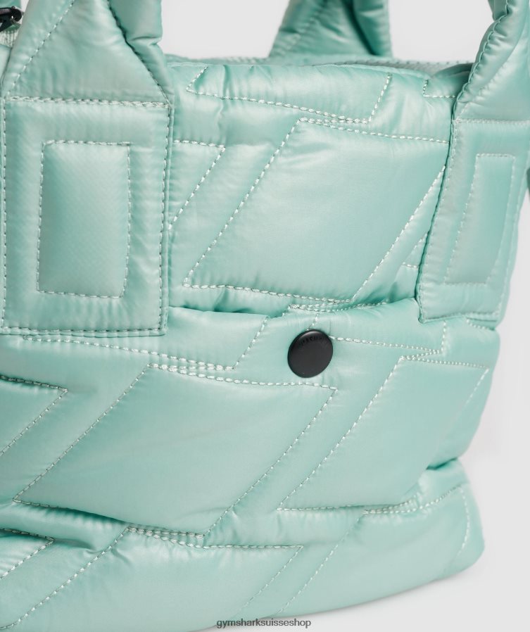 ch Gymshark unisexe mini fourre-tout matelassé sarcelle de givre 02FP6T1080 accessoires