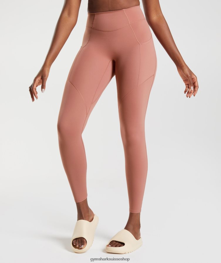 ch Gymshark femmes Whitney legging à poche de tous les jours canyon rouge 02FP6T330 vêtements