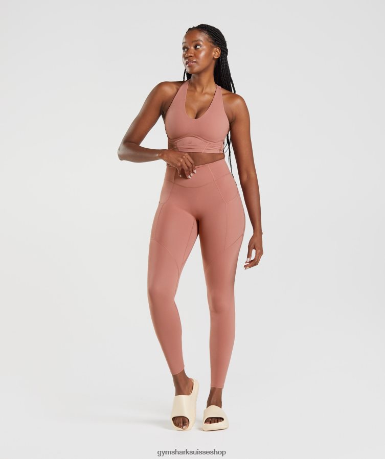 ch Gymshark femmes Whitney legging à poche de tous les jours canyon rouge 02FP6T330 vêtements