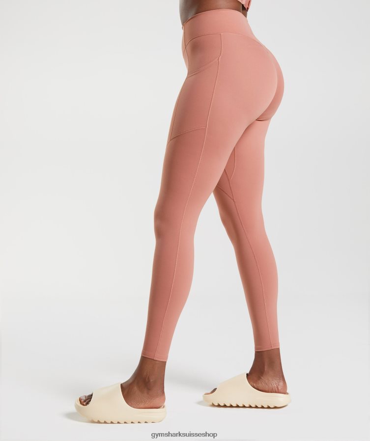 ch Gymshark femmes Whitney legging à poche de tous les jours canyon rouge 02FP6T330 vêtements