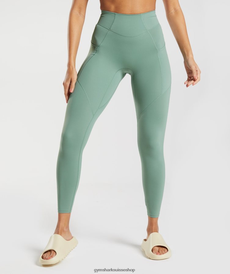 ch Gymshark femmes Whitney legging à poche de tous les jours vert Feuille 02FP6T329 vêtements