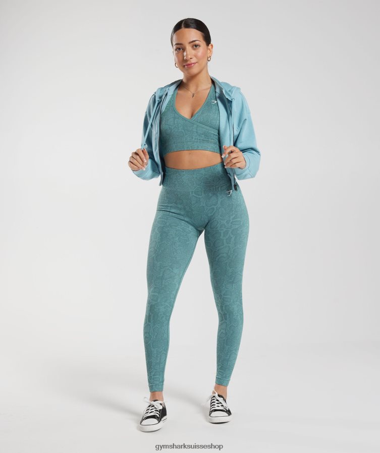 ch Gymshark femmes adapter des leggings sans couture pour animaux bleu iceberg/bleu tonnerre 02FP6T253 vêtements