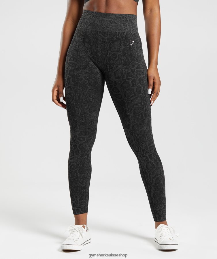 ch Gymshark femmes adapter des leggings sans couture pour animaux gris urbain/noir 02FP6T259 vêtements