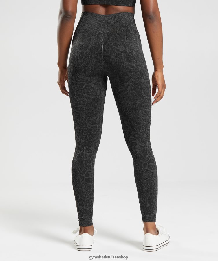 ch Gymshark femmes adapter des leggings sans couture pour animaux gris urbain/noir 02FP6T259 vêtements