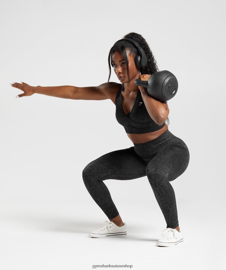 ch Gymshark femmes adapter des leggings sans couture pour animaux gris urbain/noir 02FP6T259 vêtements