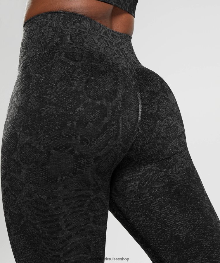 ch Gymshark femmes adapter des leggings sans couture pour animaux gris urbain/noir 02FP6T259 vêtements