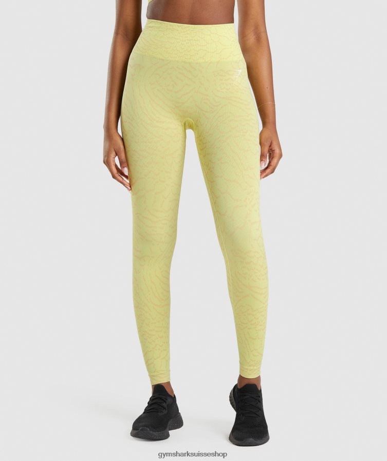 ch Gymshark femmes adapter des leggings sans couture pour animaux luciole jaune 02FP6T260 vêtements