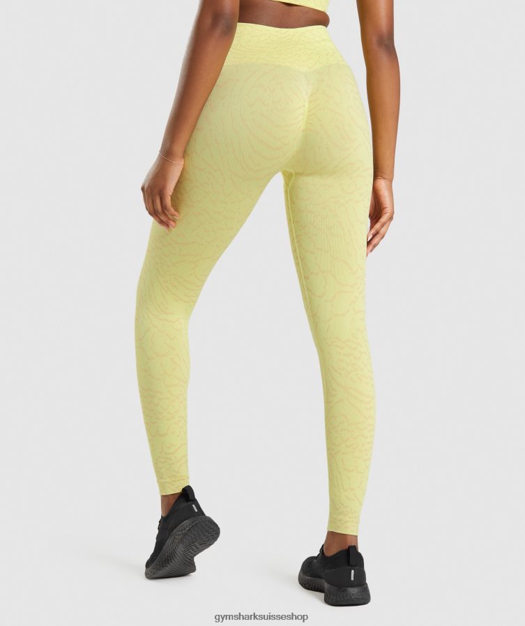 ch Gymshark femmes adapter des leggings sans couture pour animaux luciole jaune 02FP6T260 vêtements