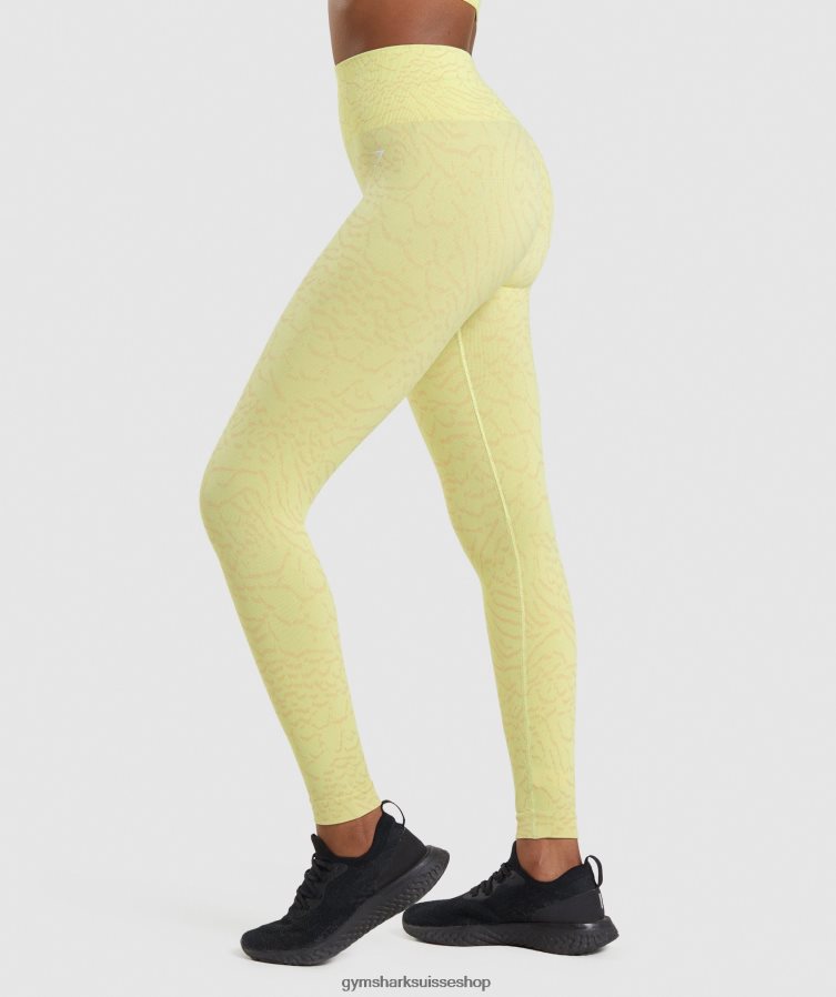 ch Gymshark femmes adapter des leggings sans couture pour animaux luciole jaune 02FP6T260 vêtements