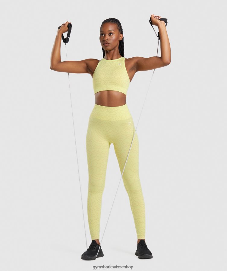 ch Gymshark femmes adapter des leggings sans couture pour animaux luciole jaune 02FP6T260 vêtements