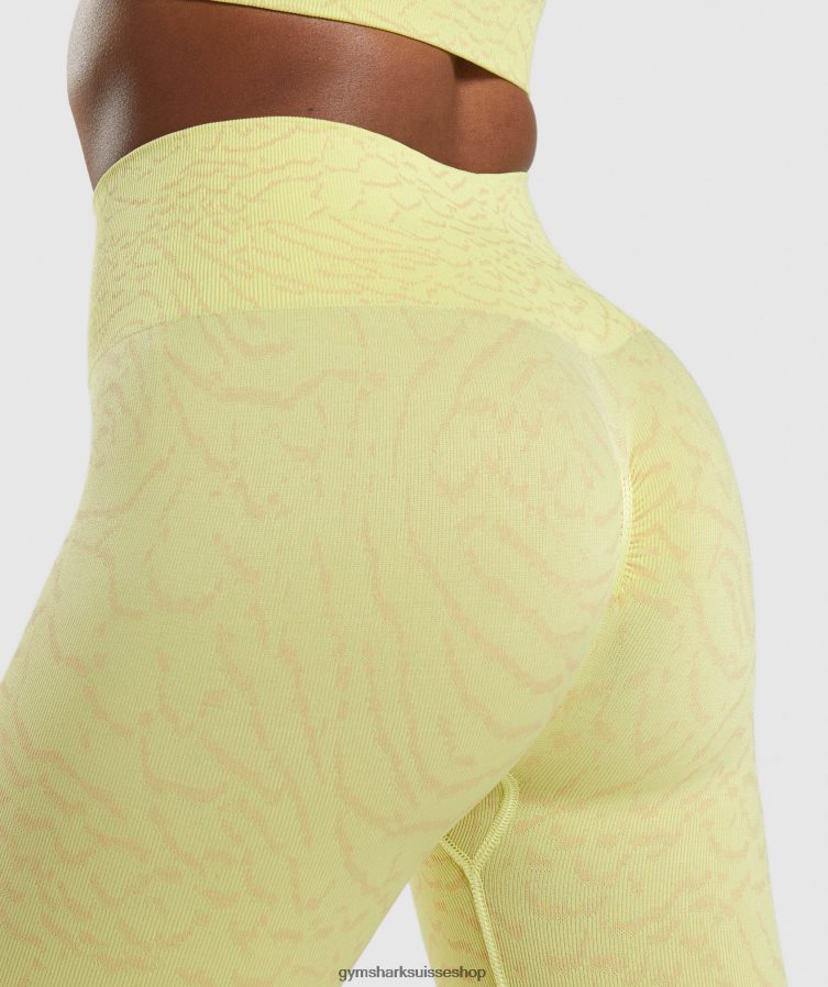 ch Gymshark femmes adapter des leggings sans couture pour animaux luciole jaune 02FP6T260 vêtements
