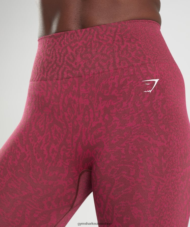 ch Gymshark femmes adapter des leggings sans couture pour animaux récif | brun cerise 02FP6T299 vêtements