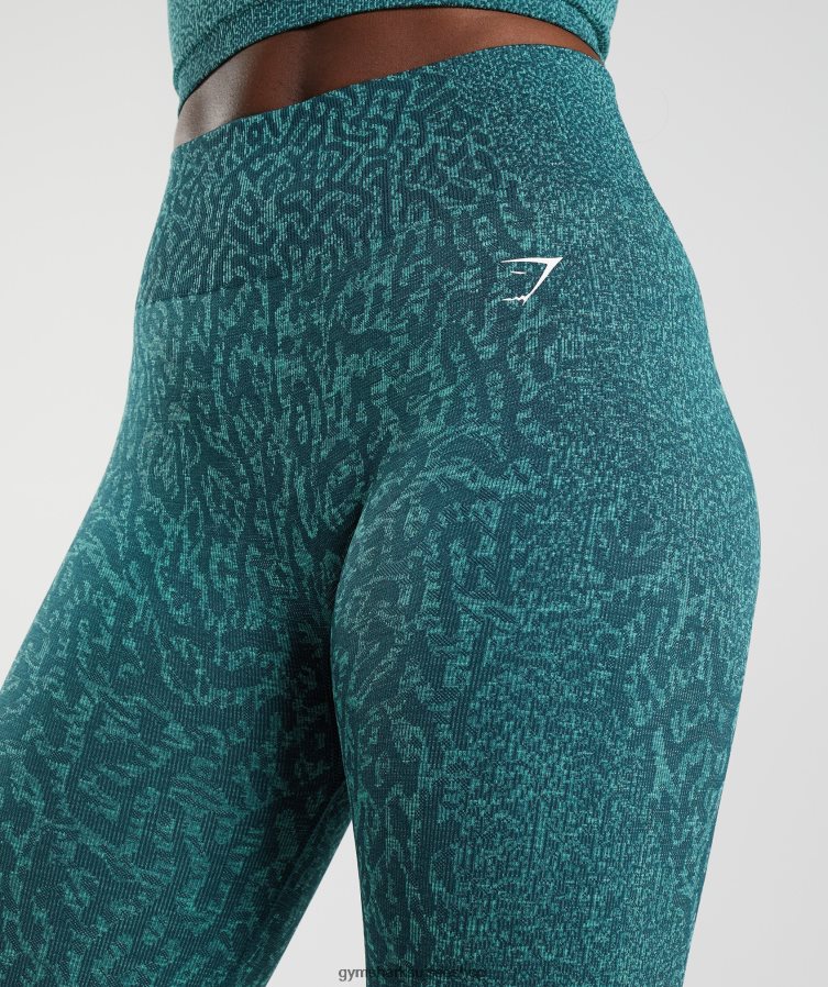 ch Gymshark femmes adapter des leggings sans couture pour animaux récif | sarcelle d\'hiver 02FP6T292 vêtements