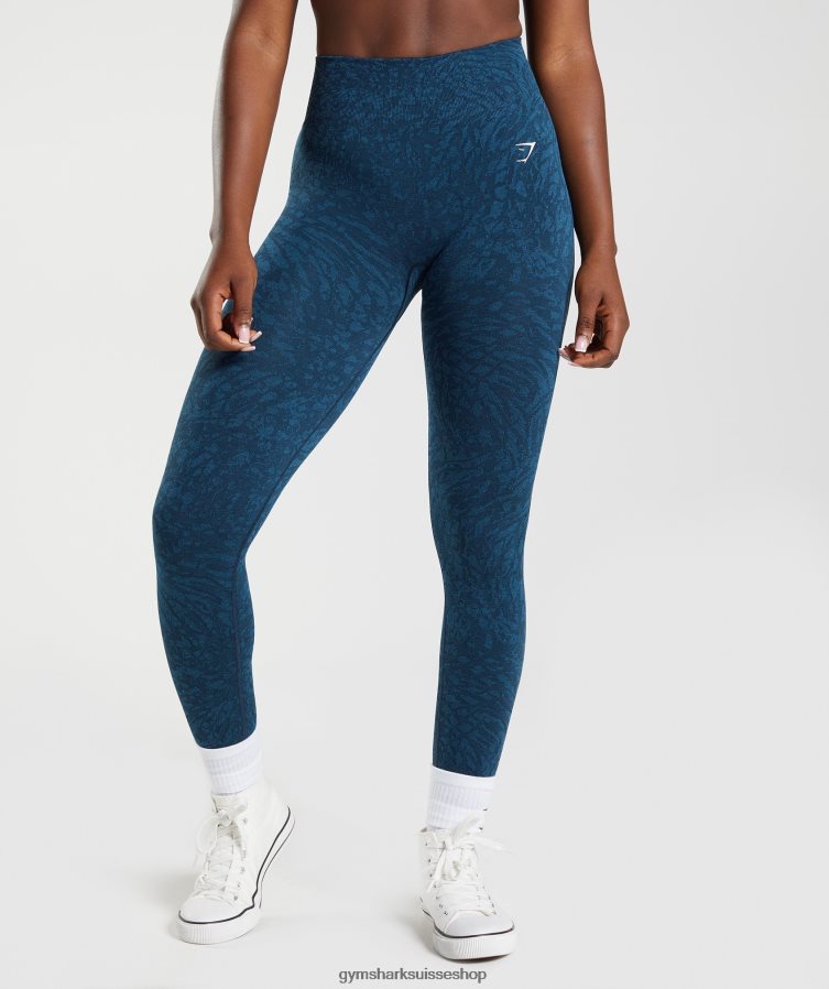 ch Gymshark femmes adapter des leggings sans couture pour animaux sauvage | marine 02FP6T316 vêtements