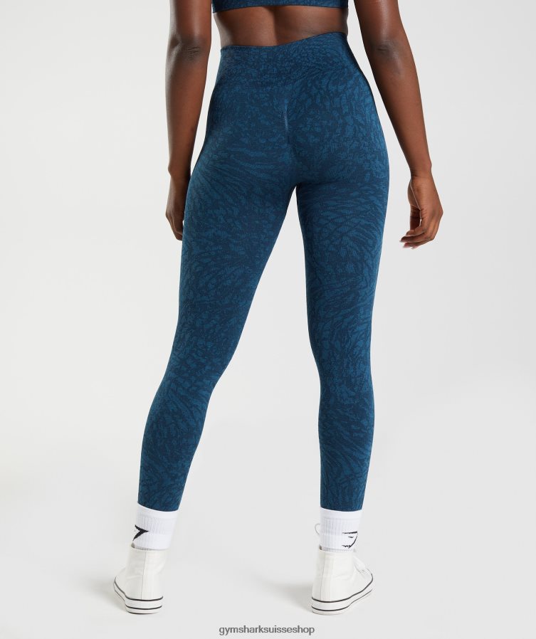 ch Gymshark femmes adapter des leggings sans couture pour animaux sauvage | marine 02FP6T316 vêtements