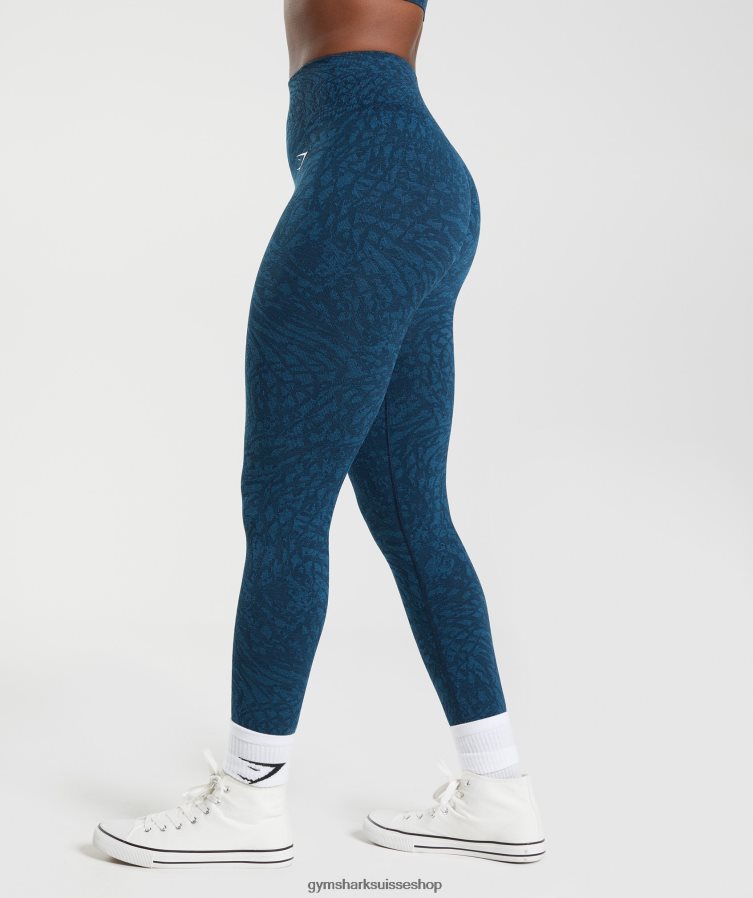 ch Gymshark femmes adapter des leggings sans couture pour animaux sauvage | marine 02FP6T316 vêtements