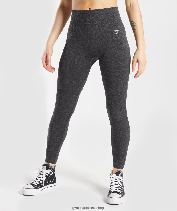 ch Gymshark femmes adapter des leggings sans couture pour animaux sauvage | noir 02FP6T258 vêtements
