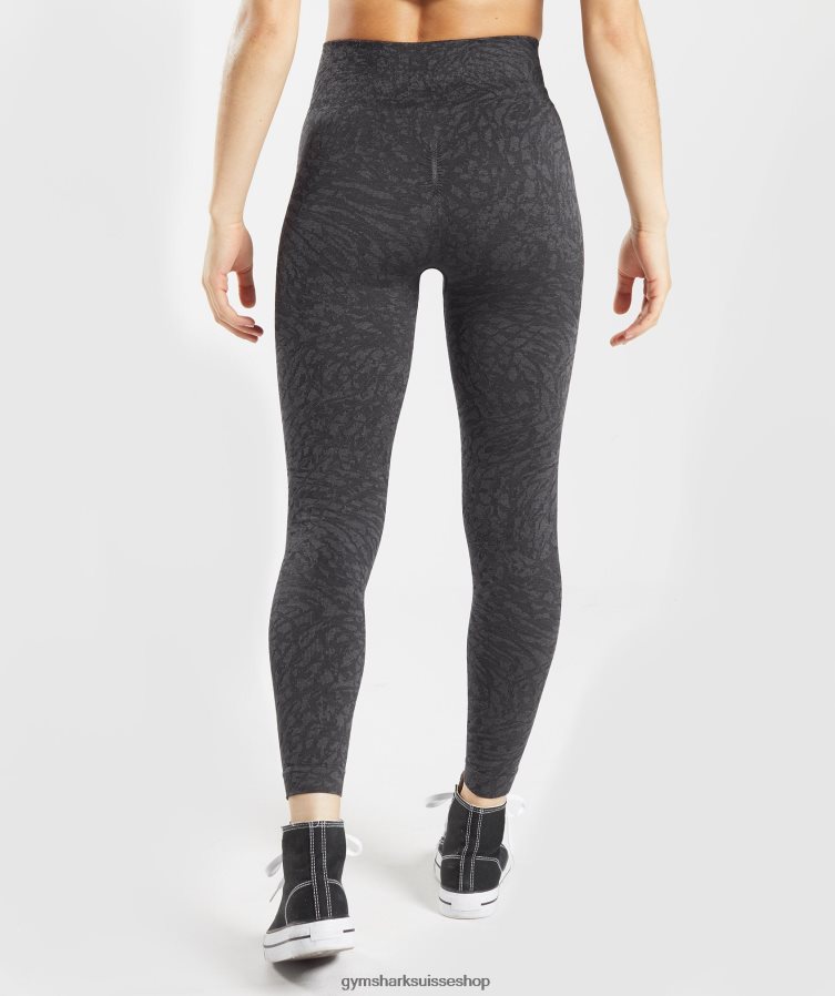 ch Gymshark femmes adapter des leggings sans couture pour animaux sauvage | noir 02FP6T258 vêtements