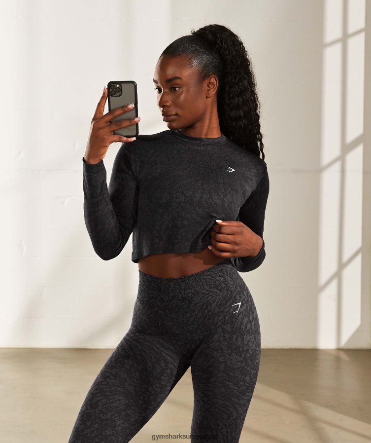 ch Gymshark femmes adapter des leggings sans couture pour animaux sauvage | noir 02FP6T258 vêtements