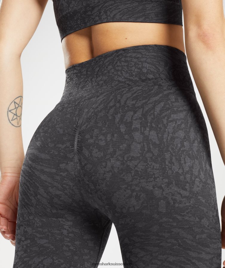 ch Gymshark femmes adapter des leggings sans couture pour animaux sauvage | noir 02FP6T258 vêtements