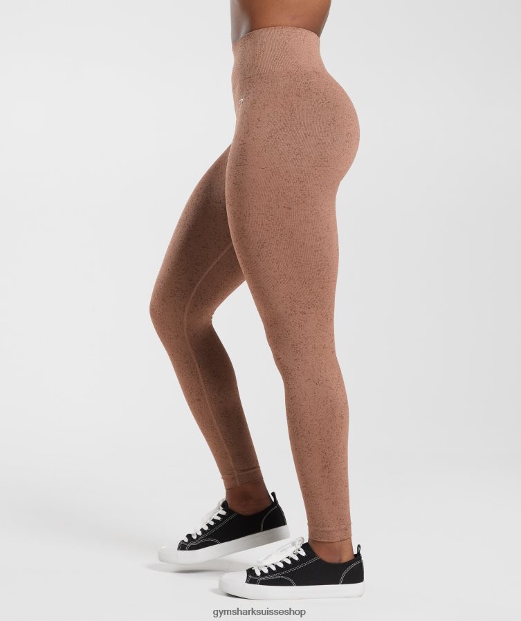 ch Gymshark femmes adapter le legging sans couture brun grès 02FP6T270 vêtements