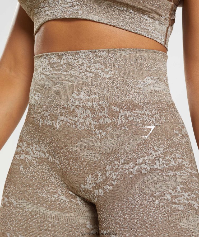 ch Gymshark femmes adapter le legging sans couture camouflage gris caillou/brun âme 02FP6T325 vêtements